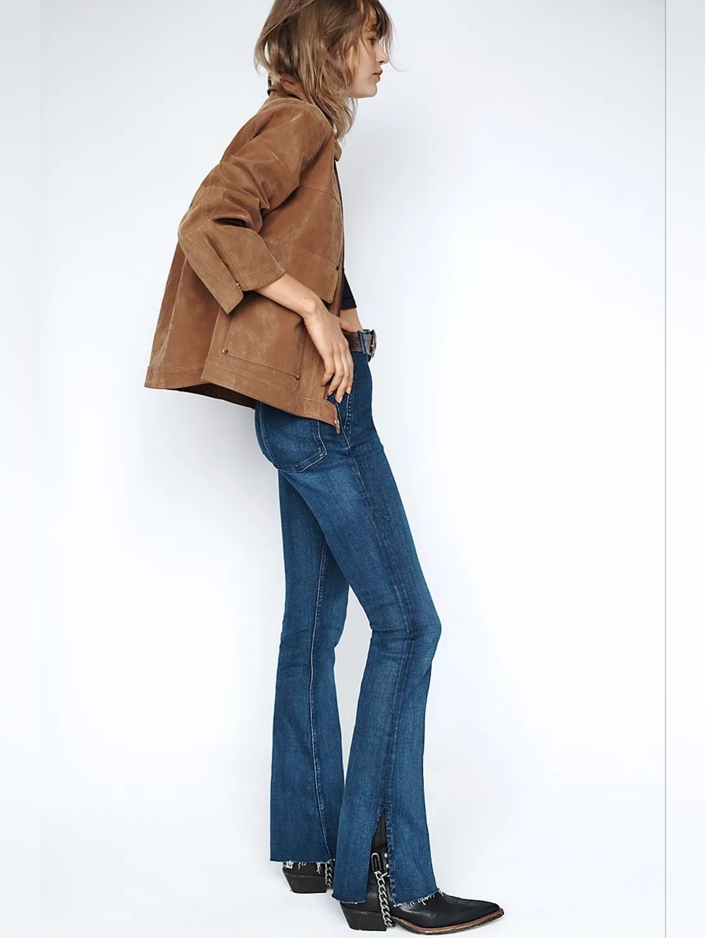 We The Free | Level Up Slit Slim Flare Jeans Size 27